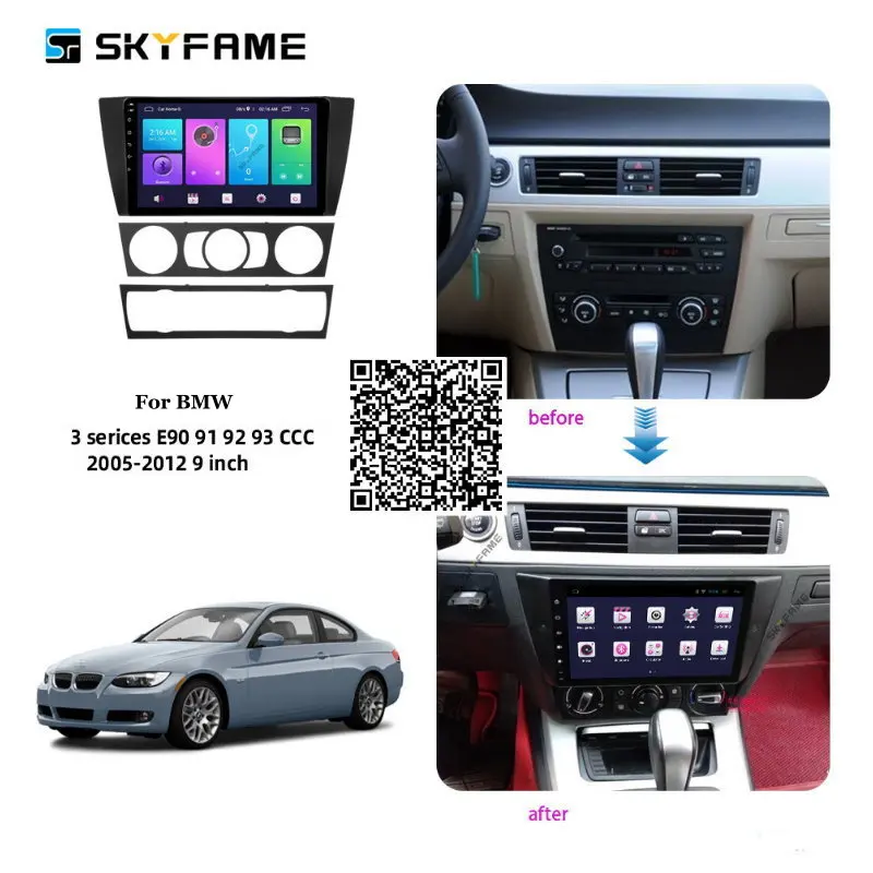 

Автомобильная стереомагнитола SKYFAME 4G + 64G для BMW 3 серии E90/E91/E92/E93 2004-2013 Android, мультимедийная система