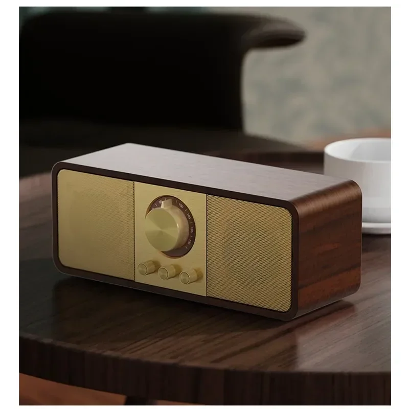 Портативное деревянное FM-радио в стиле ретро приемник беспроводные Hi-Fi стерео