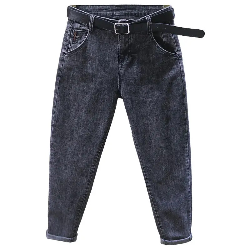 Py1021  2020 spring summer autumn new women fashion casual Denim Pants woman female OL black jeans  baggy jeans