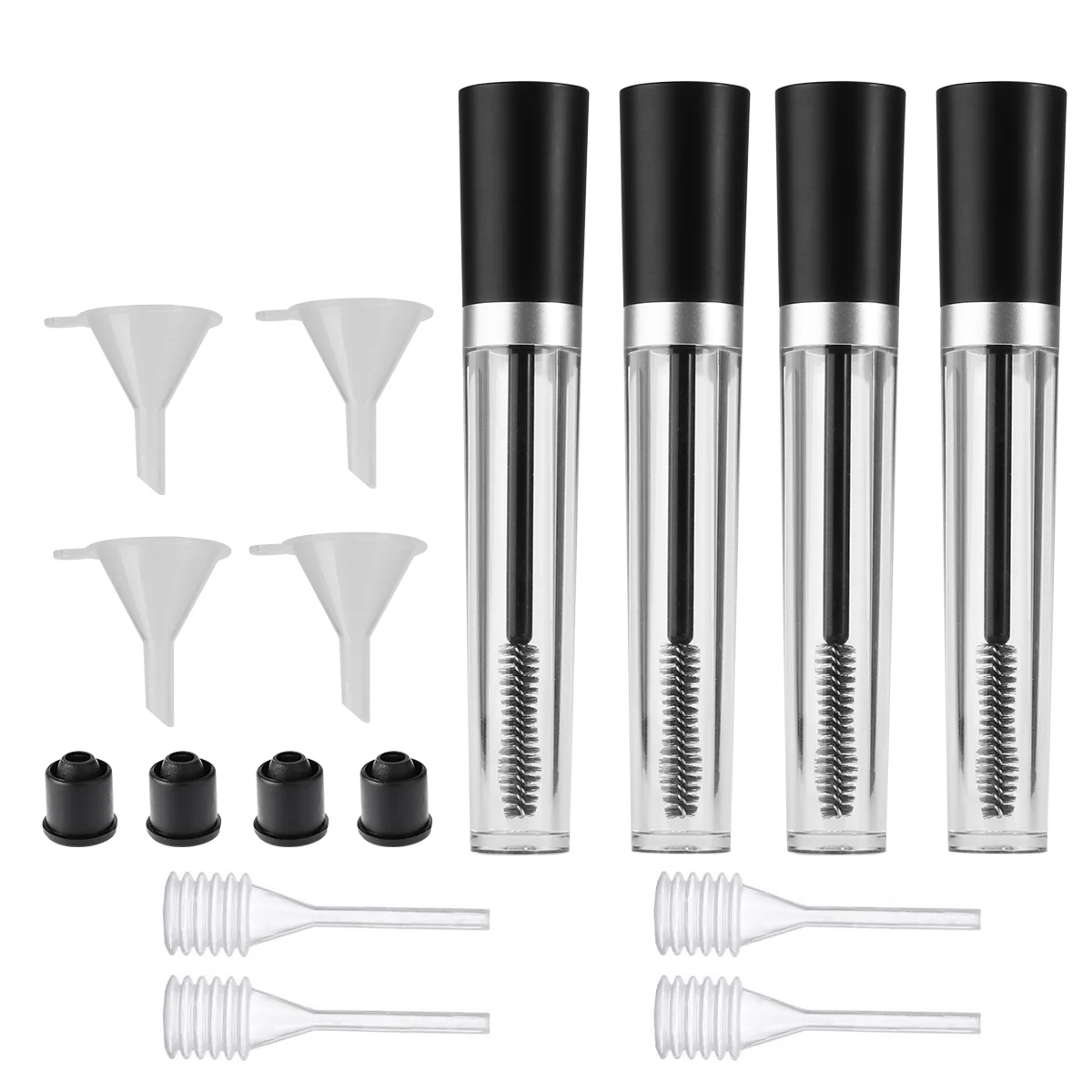 

4pcs 7.5ml Empty Mascara & 4pcs Funnels for Castor Oil & 2pcs Small Dropper