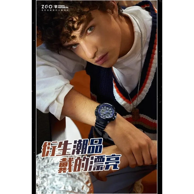 ZGO Joint Classic Animation Optimus Prime Механические детские часы Bumblebee Светящиеся электронные