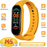 new m5 fitness bracelet smart watch color screen bluetooth caller information reminder sleep tracker multifunctional sport band