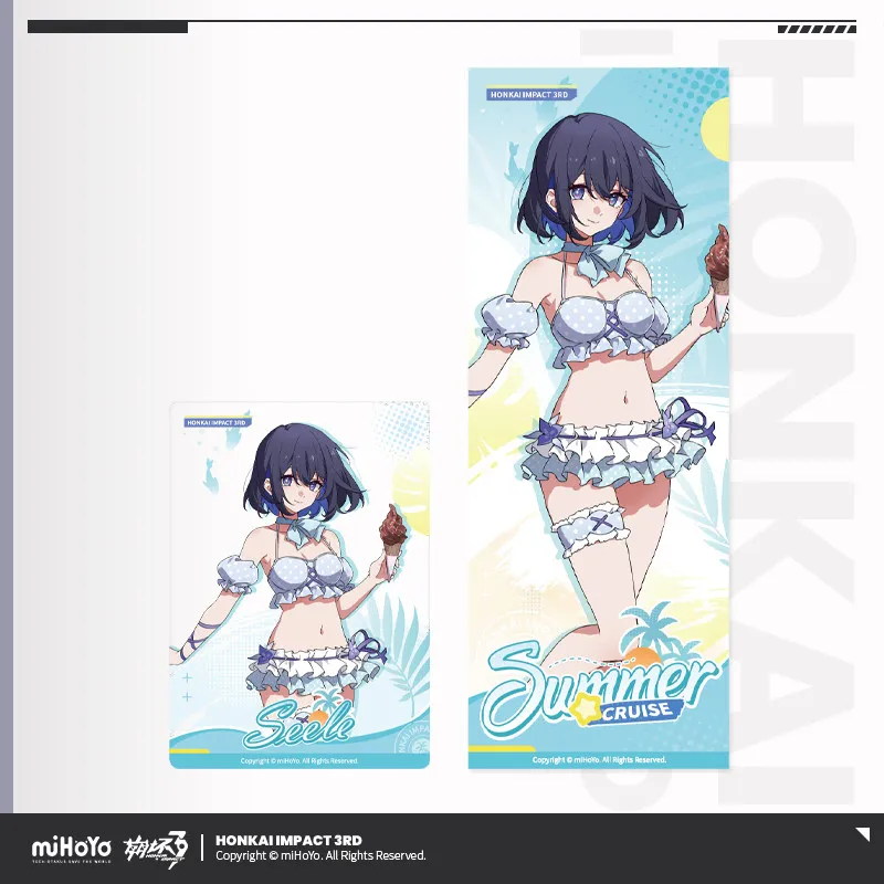 Официальный оригинальный набор прозрачных карточек-билетов Honkai Impact 3 с Кианой Касланой, фигурки для косплея, подарок на день рождения, Хэллоуин (art.: 3920daefcbc81) - 3920daefcbc81