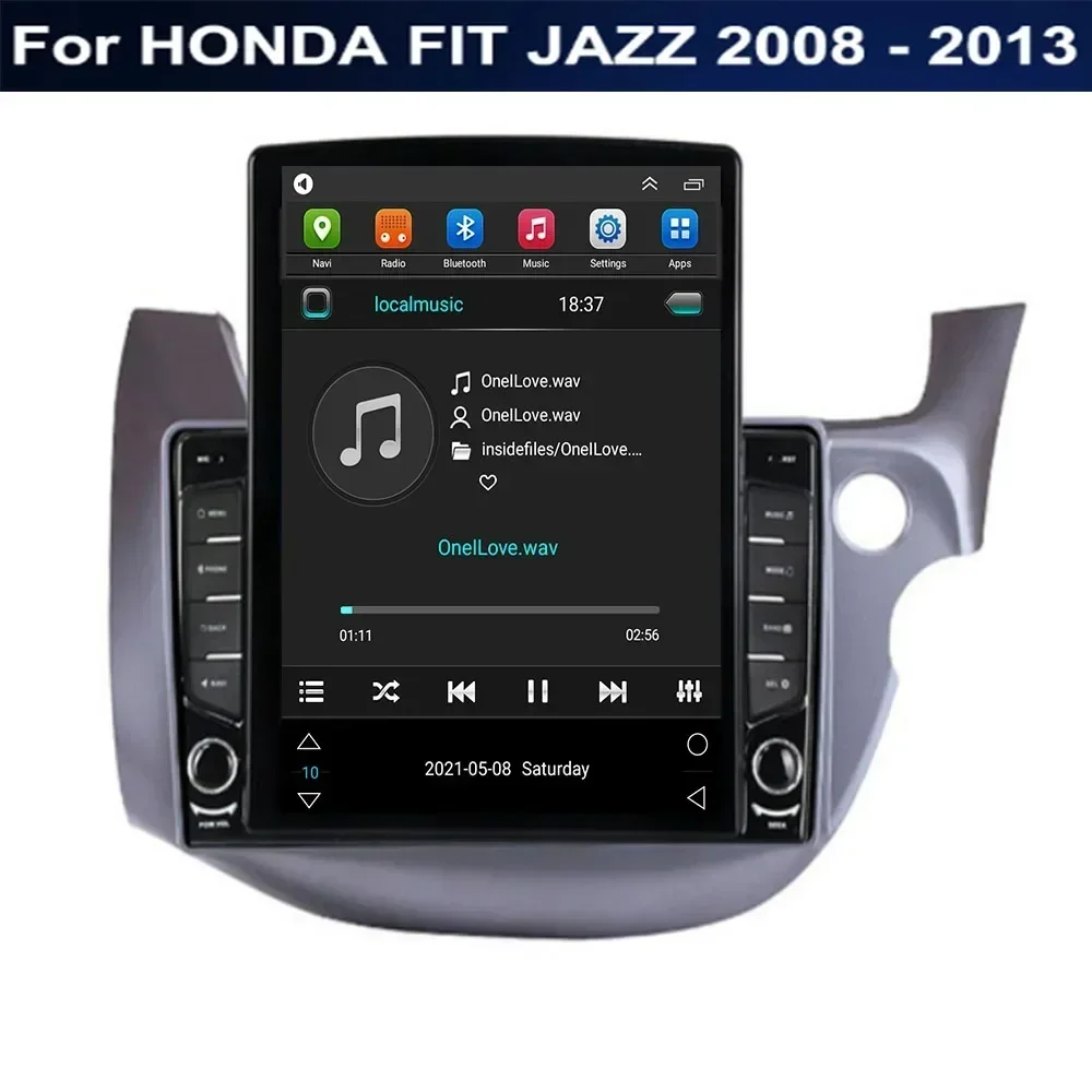 9 7-дюймовый Android 14 для HONDA FIT JAZZ 2008-2013 RHD Tesla Тип Автомобильный радиоприемник