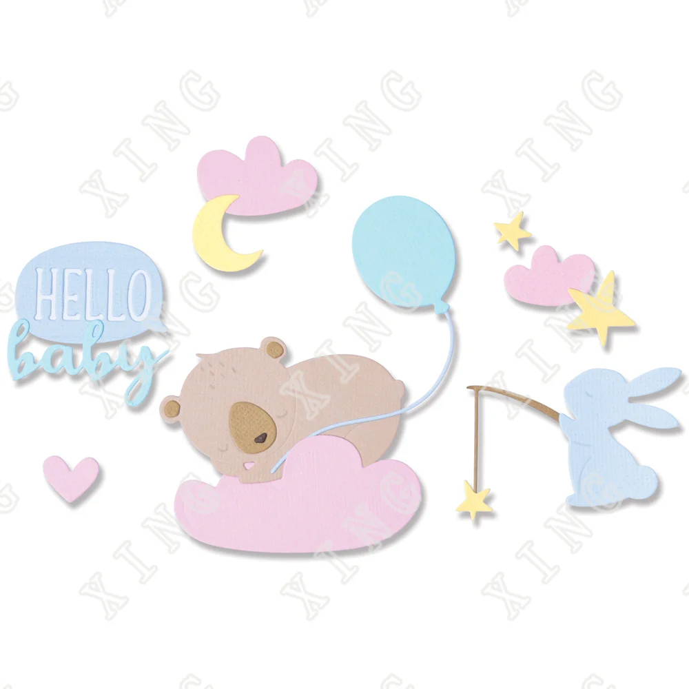 

Hello Baby 2022 Hot Sale New Metal Cutting Dies Handmade Diy Scrapbooking Greeting Card Paper Craft Gift Decoration Punch Molds