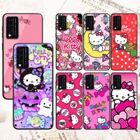 hello kitty cute cartoon for t mobile revvl v 5g 4 revvl v plus 5g 4 black phone case shockproof soft silicone cover capa