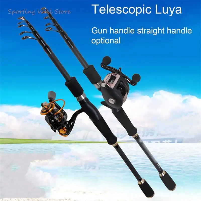 

1.8M-3.6M Telescopic Carbon Fishing Rod Casting Spinning Rod With EVA Grip