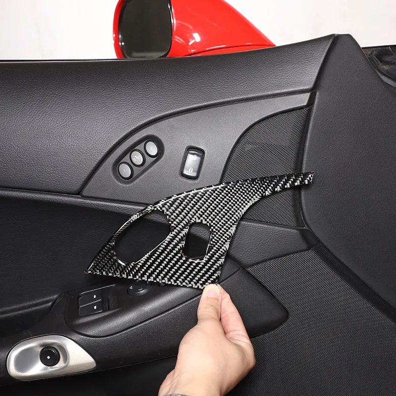 

For Chevrolet Corvette C6 2005-2013 Soft Carbon Fiber Car Door Lock Cover Trim Sticker Car Interior Accessories