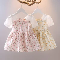 2022 summer baby girl princess dress korean version sweet floral dress birthday party costume childrens clothing