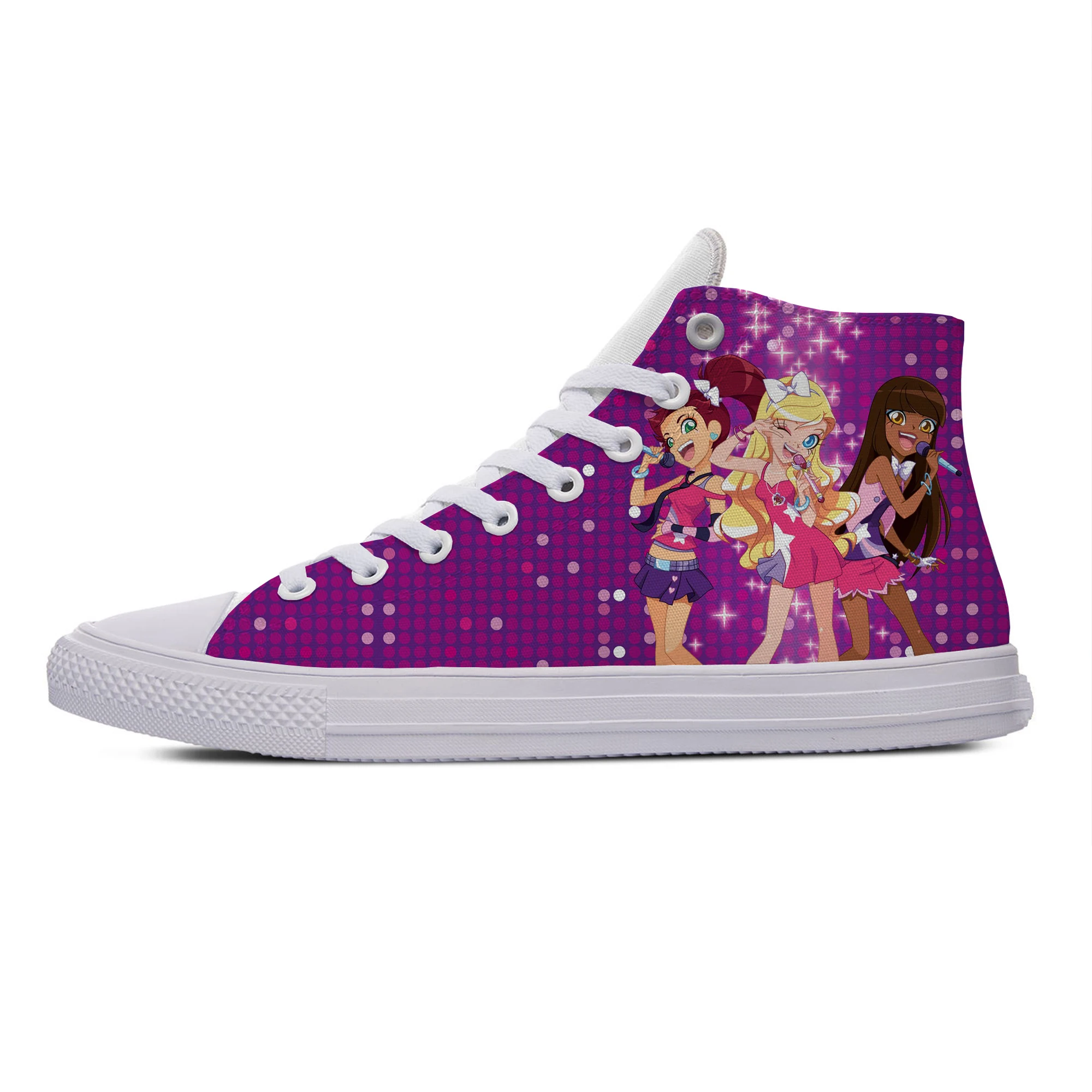 

Anime Cartoon LoliRock Hot Cute Fashion Casual Cloth Shoes High Top Breathable Lightweight Sneakers 3D Print For Men Women
