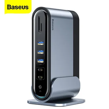 Baseus 17 in 1 USB C HUB Type C to Multi 4KHD RJ45 VGA USB 3.0 PD Power Adapter Docking Station for MacBook Pro Laptop USB-C Hub