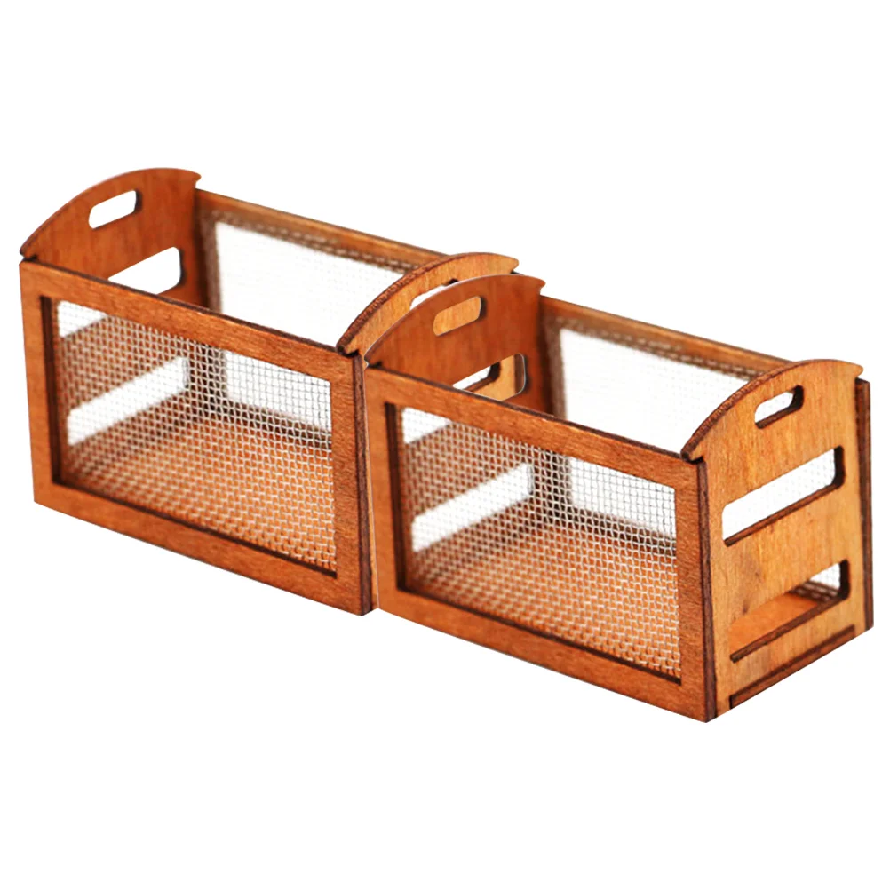 

Mini Basket Baskets Wooden Furniture Dollhouse Bulk Picnic Farmhouse Container Favor Party Tiny Decorative Storage Desktop