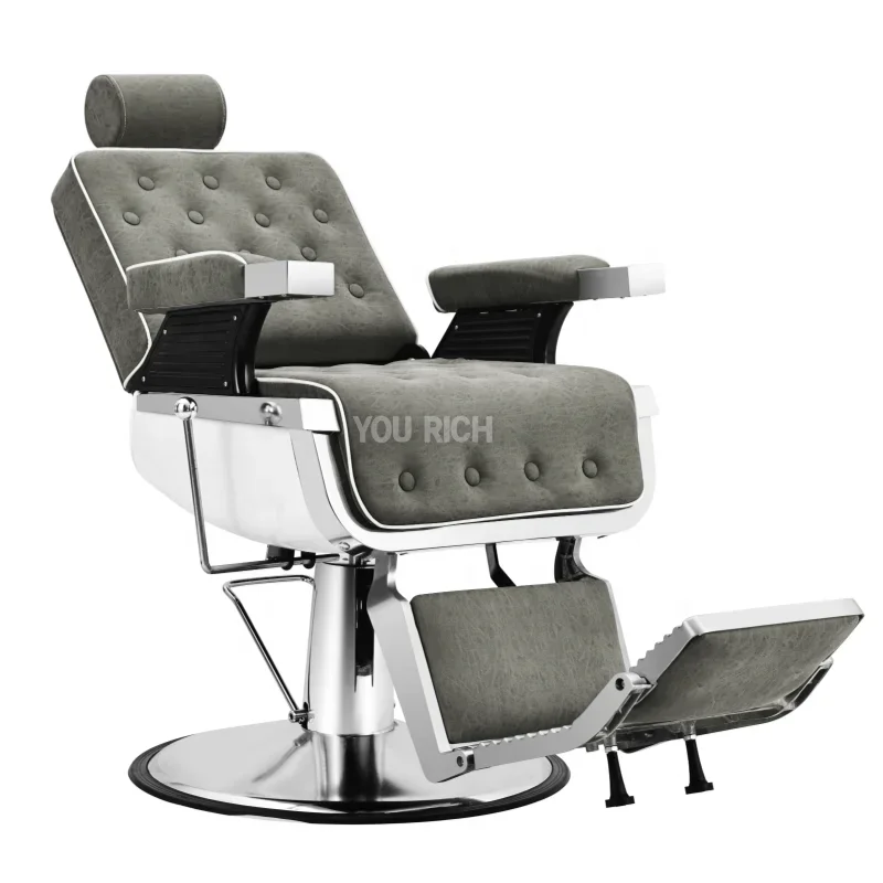 Темно-серые стулья для парикмахерских на продажу сверхмощное парикмахерское