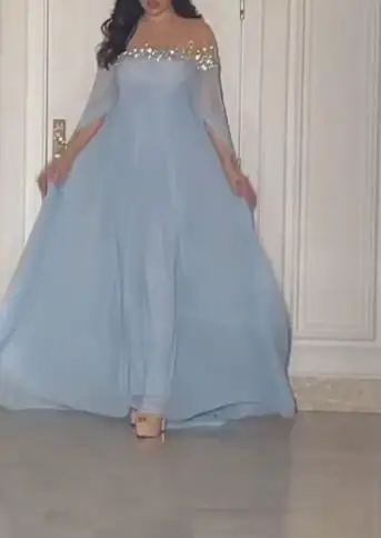 

Элегантное женское платье 2023 платье с одним открытым плечом и блестками, украшенное большим свободным кроем, однотонное платье с рукавами-воланами, свадебное платье