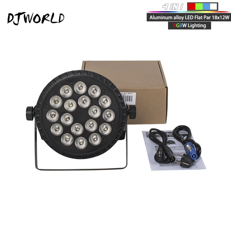 Aluminum Alloy LED Par LedStage Lighting 18x18W RGBWA+UV 6in1 Lights DMX512 Disco Lights Stage Light