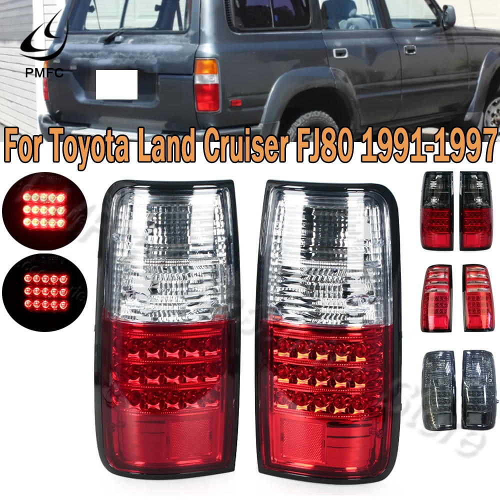 Фото Автомобильные аксессуары PMFC, 1 пара задних стоп-сигналов, подходят для Toyota Land Cruiser FJ80 1991 1992-1997, отражатель сигнала поворота №1