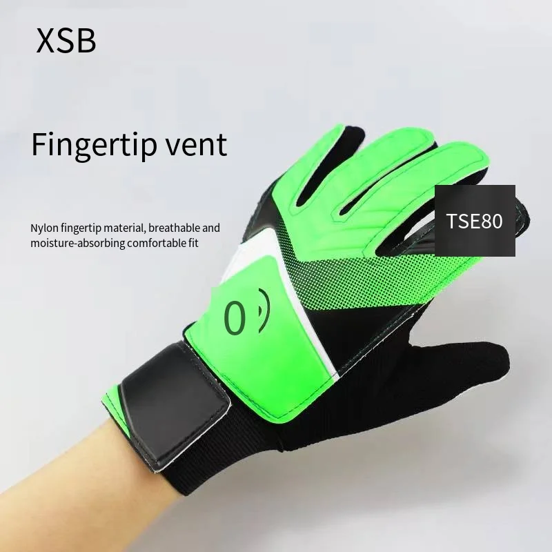 

XSB 2023 Children's soccer goalkeeper gloves Latex anti-collision goalkeeper gloves protect hands against collisions