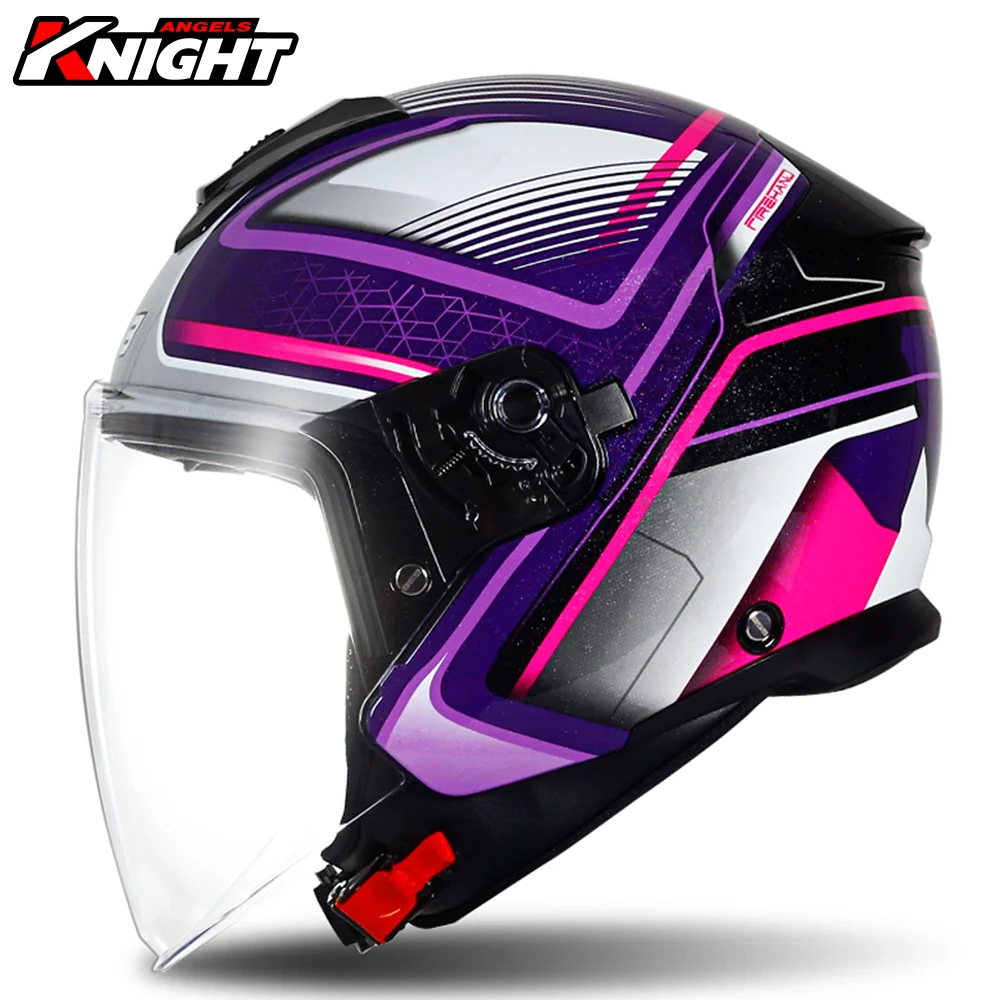 

Motorcycle Helmet Casco Moto Four Seasons Motorbike Scooter Open Face Helmet Dual Lens ECE DOT Motocross Racing Helmet