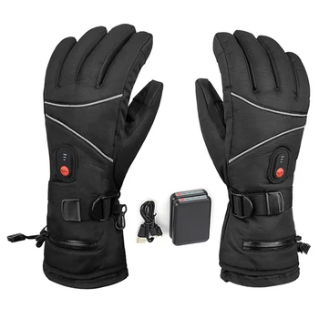 1 Pair Touchscreen Electric Heating Gloves Men Women Waterproof Windproof Winter Outdoor Sport Motorcycle Riding Skiing Gloves 1