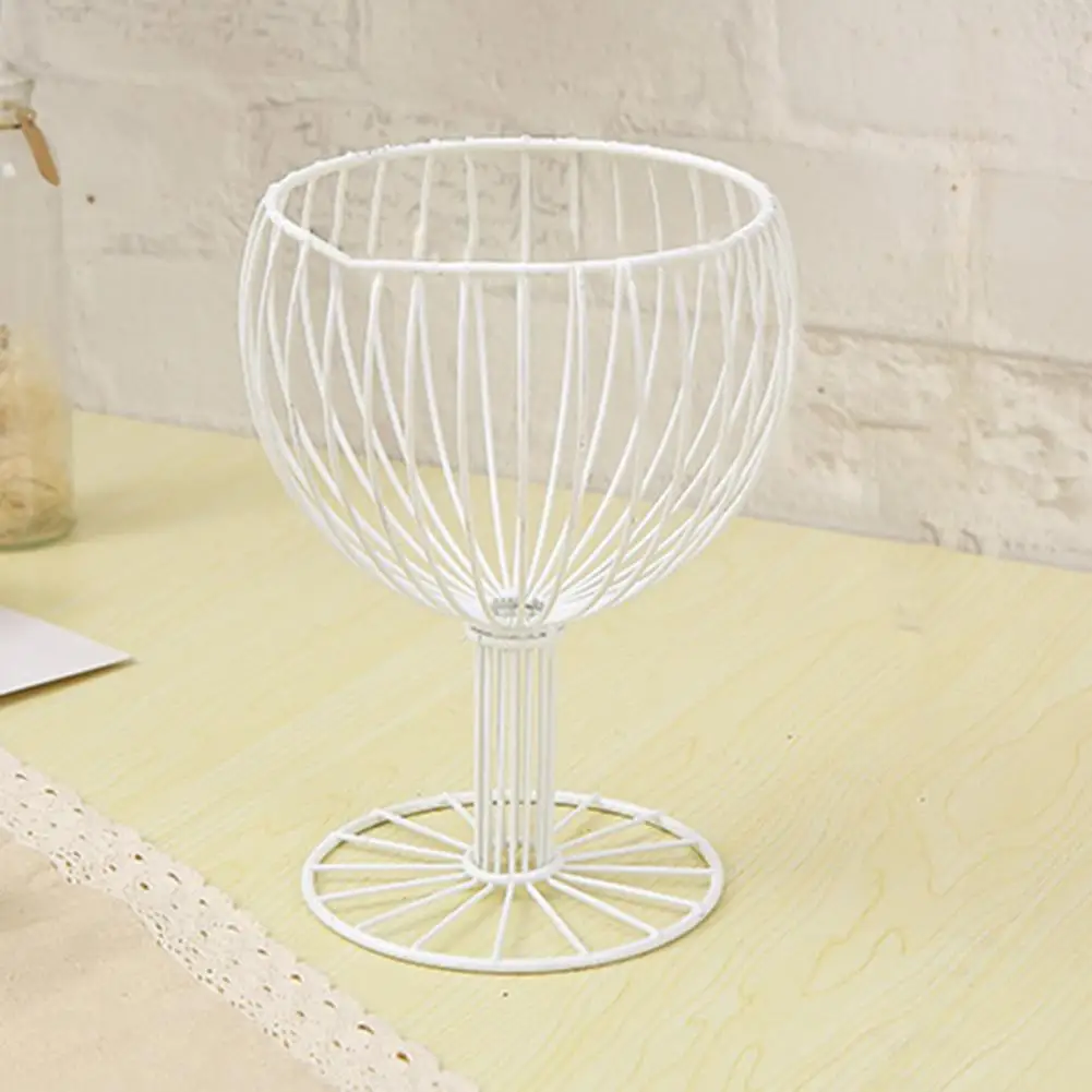 

Lovely Candy Basket Deep Fruit Bowl Simple Style High Foot Snack Bowl Centrepieces Decoration