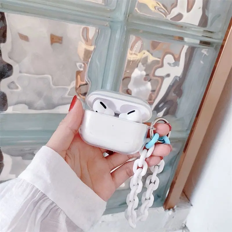 Прозрачный чехол для AirPods 3 2 1 Pro Pro2 цвет в ассортименте