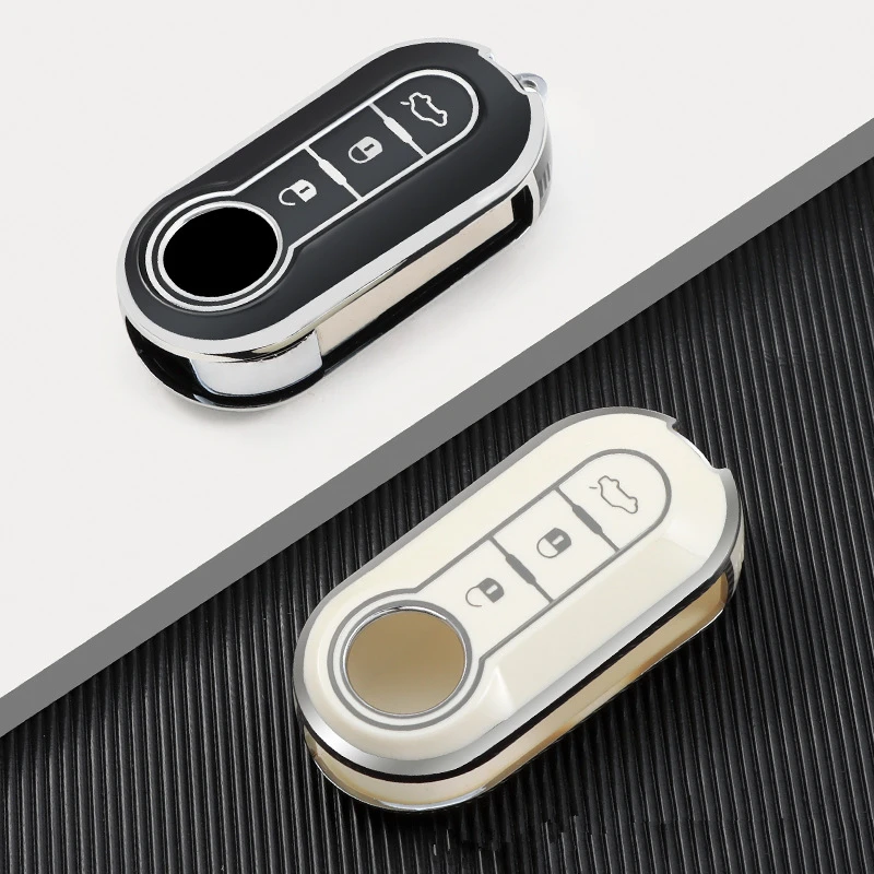 

Fashion TPU Car Flip Key Case Cover For FIAT 500 Ducato Punto Panda Lancia Musa For Citroen Jumper Peugeot Boxer Accessories