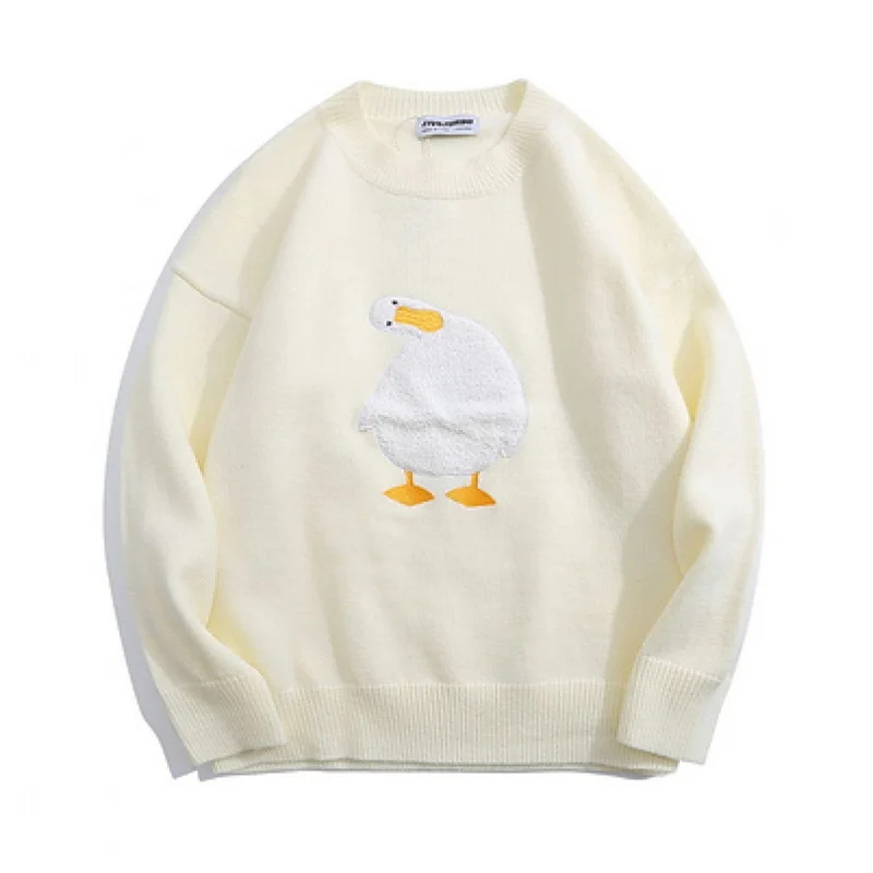 Женский трикотажный свитер с круглым вырезом и длинным рукавом |