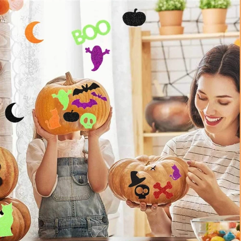 

Наклейки на Хэллоуин, самоклеящиеся наклейки с тыквой