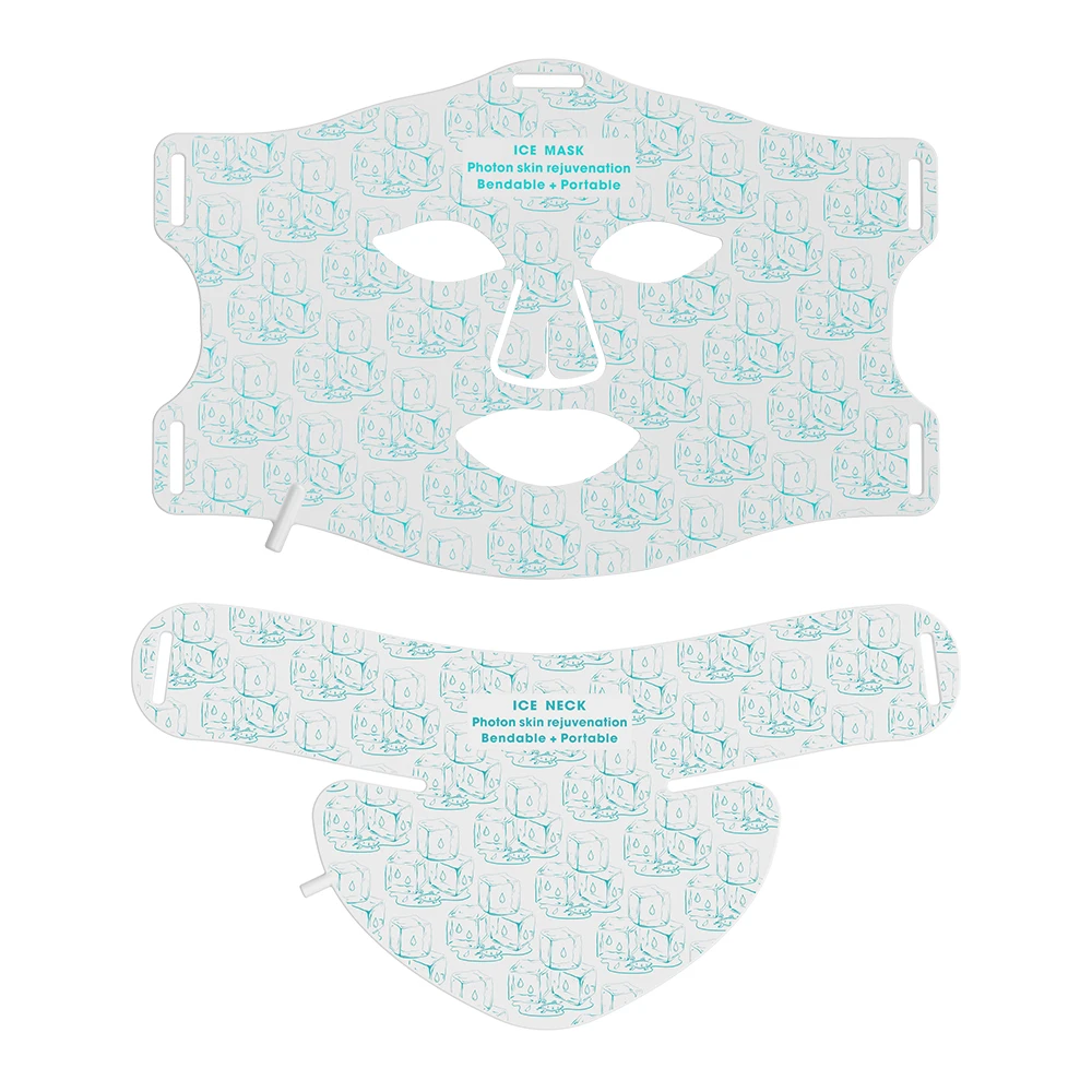 Прохладная кожа Чувство против морщин Силиконовая светодиодная маска Красная