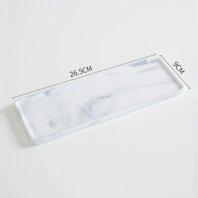 Керамический поднос для хранения настольный мундштуков Простой Мраморный