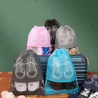 space saving shoe dust covers non woven dustproof drawstring clear storage bag travel pouch shoes bags drying shoes organizer