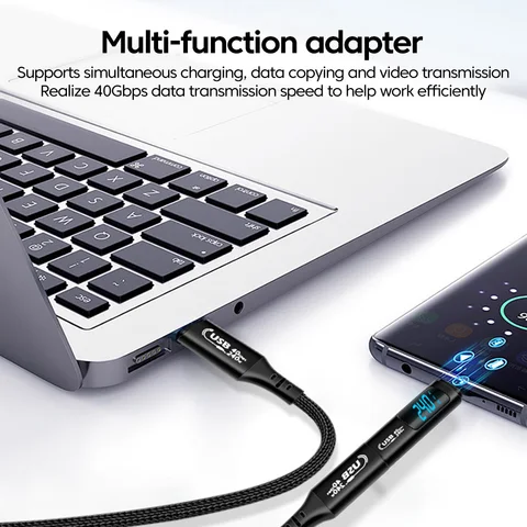 Адаптер elough 240 Вт, 5 А, USB 4,0, USB, цифровой дисплей Type C на Type C, OTG, передача видео для iPhone 15, Samsung, планшетов, ноутбуков