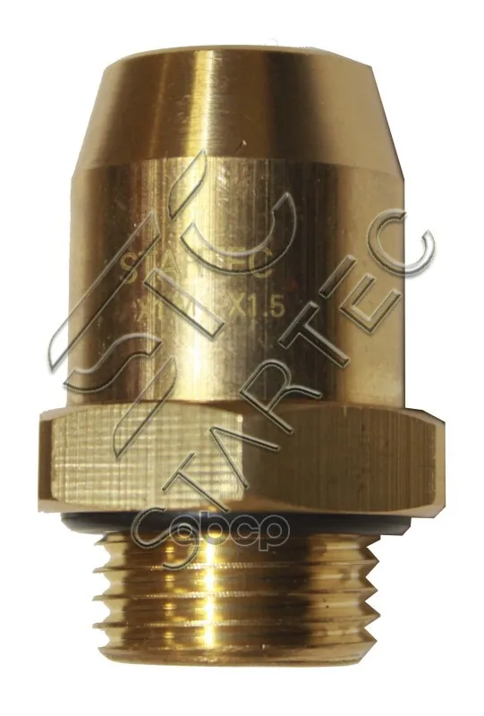 ПВХ соединитель трубы полиамид D = 8x1.0 мм (мужская резьба) м20х1. 5 прямой латунный Startec арт. INF112008.