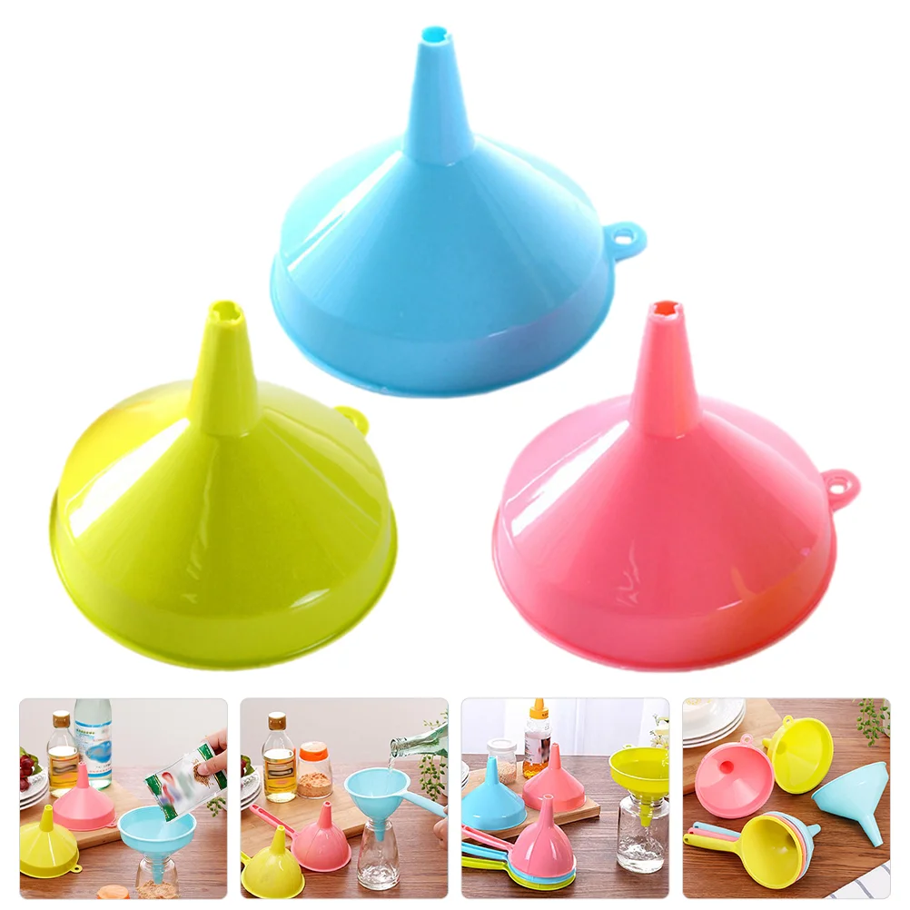 

3pcs Kitchen Funnels Portable Vinegar Funnels Liquid Funnels Kitchen Gadgets