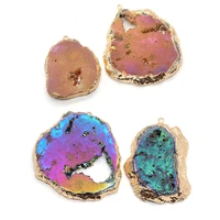 crystal bud pendants natural stone charms irregular gem for diy jewelry making necklace bracelet earrings crystal pendants