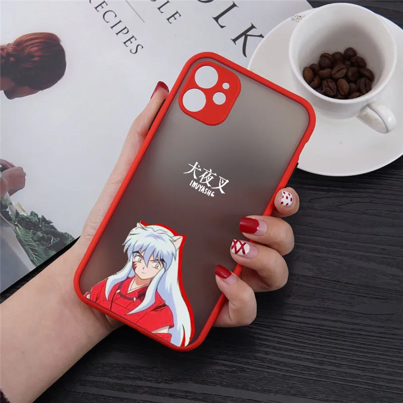 soft bumper phone case cover for iphone 11 12 pro xs max 8 7 6 6s plus x 13 xr hot anime japan cartoon inuyasha higurash coque free global shipping