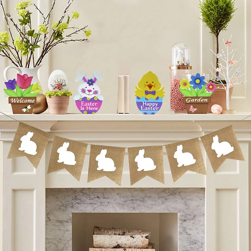 Пасхальный весенний семейный Декор для дома кролик яйца вечерние НКИ поделки