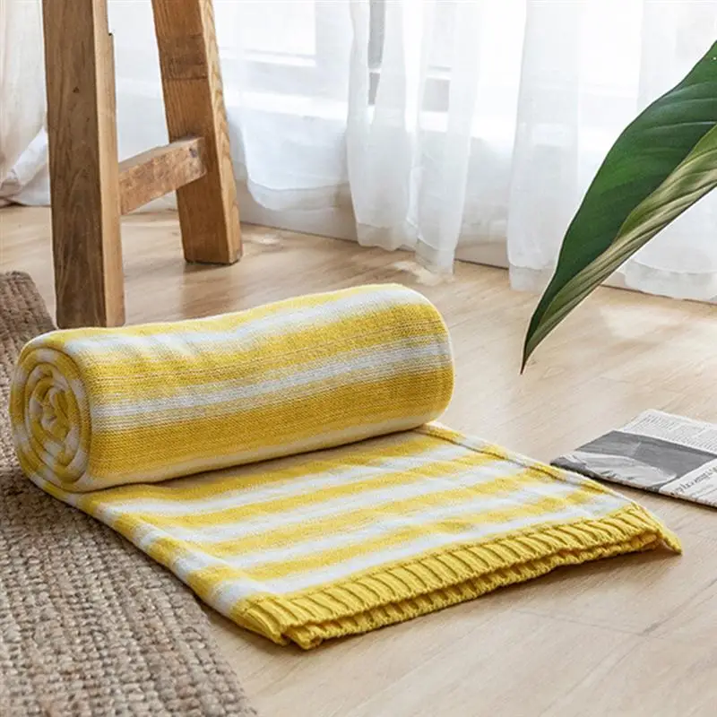 

Одеяло хлопковое вязаное с градиентом, 130*160 см, 1 шт.