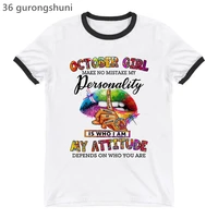 peace lips december girl make no mistake my personality is who i am my attitude tshirt women birthday gift t shirt femme tops