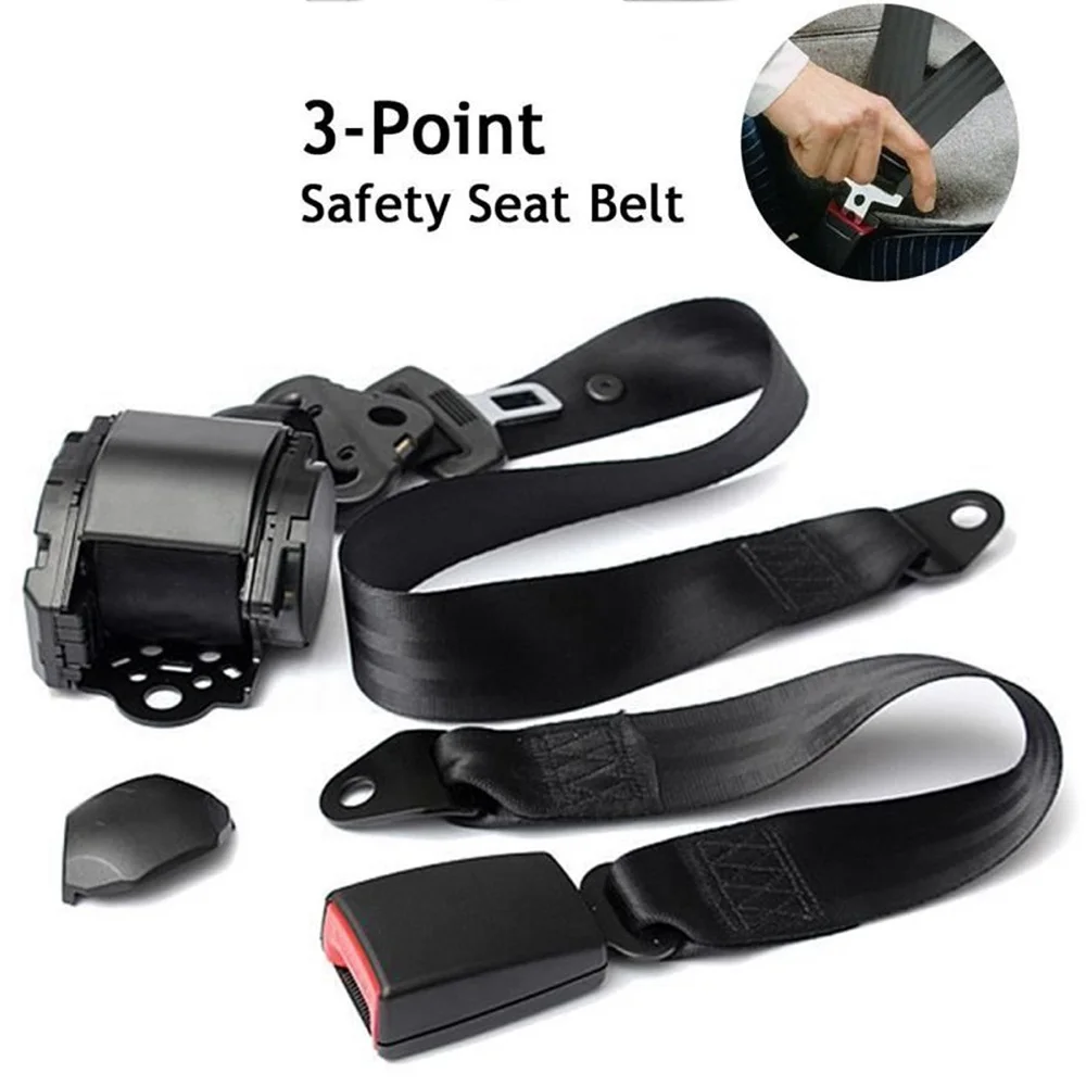 

Universal 3 Points Car Seat Belt Driver Safety Belt Belt Auto Telescopic Retractable Easy Release Design Car Replacement Parts