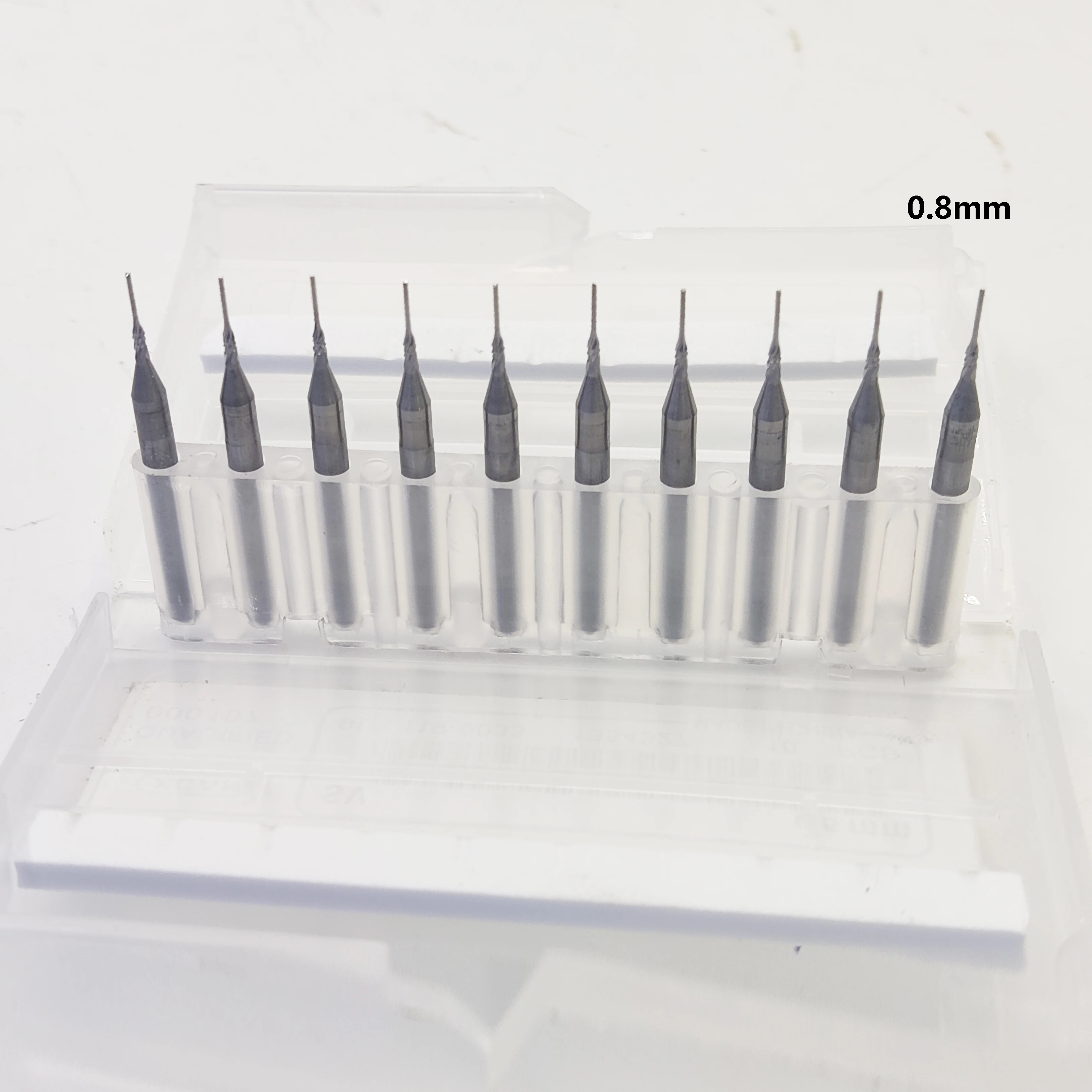 

10 шт., набор прецизионных фрез из вольфрамовой стали, 0,5-3 мм, концевая фреза для печатной платы, фрезерная фреза для кукурузы с ЧПУ для скульптуры печатной платы