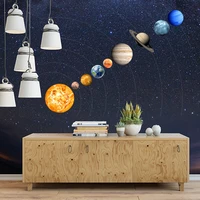 9pcs luminous cosmic wall sticker creative planetary space poster art bedroom wall decal children room decoration home decor