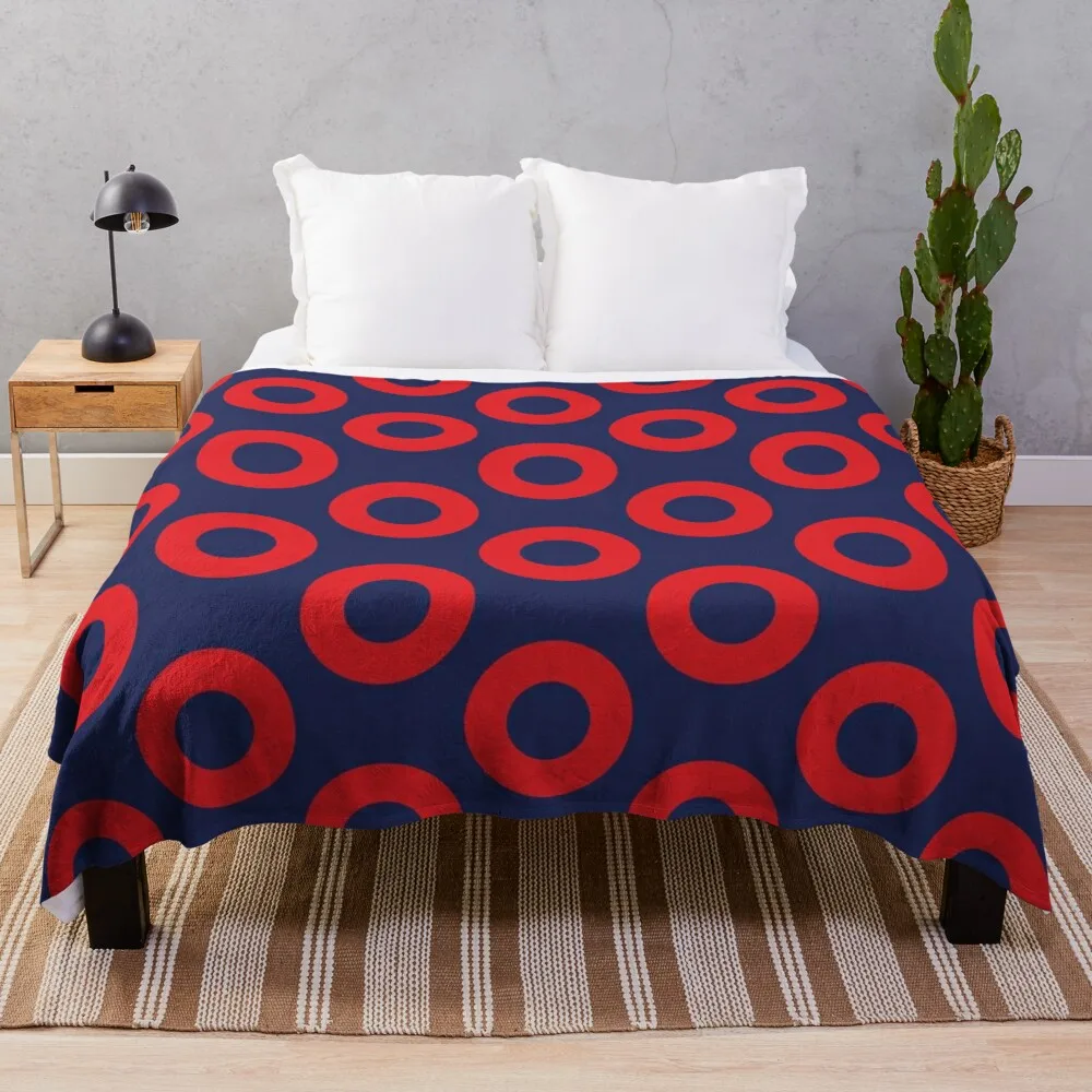 Fishman Doughnut Phish Pattern by Custeez Throw Blanket Tourist Blanket