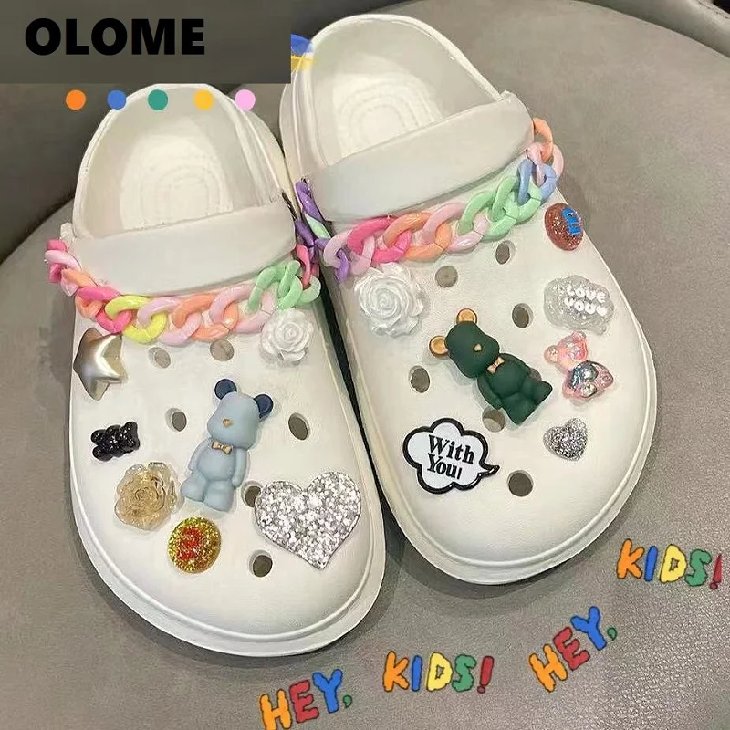 

Cave Shoes Diy Accessories Suitable For Shoe Cute Little Flower Puppy Cartoon Shoe Buckle Diamond Decorative Buckle Accessories