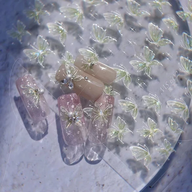 Фрагмент вспышки светлая бабочка высококачественные наклейки для ногтей