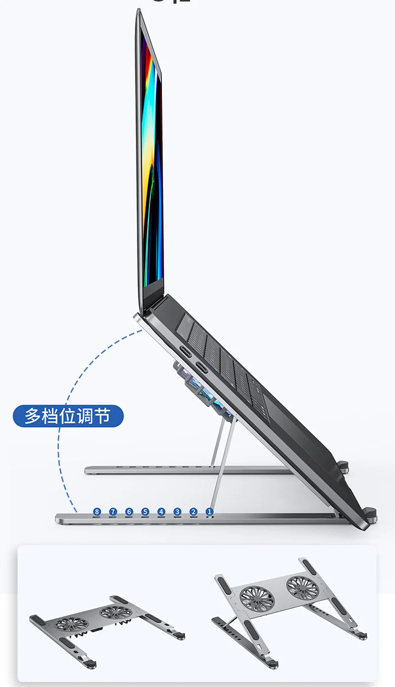 Подставка для ноутбука Missgoal алюминиевая складная охлаждающая подставка с 2