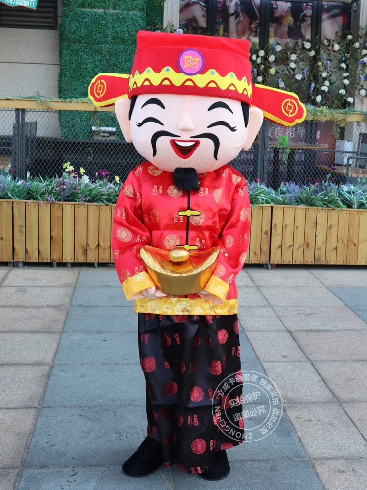 

Chinese New Year God Of Fortune Costume for Adult Size God Of Wealth Mascot Costume Halloween Christmas festival Cosplay Costume