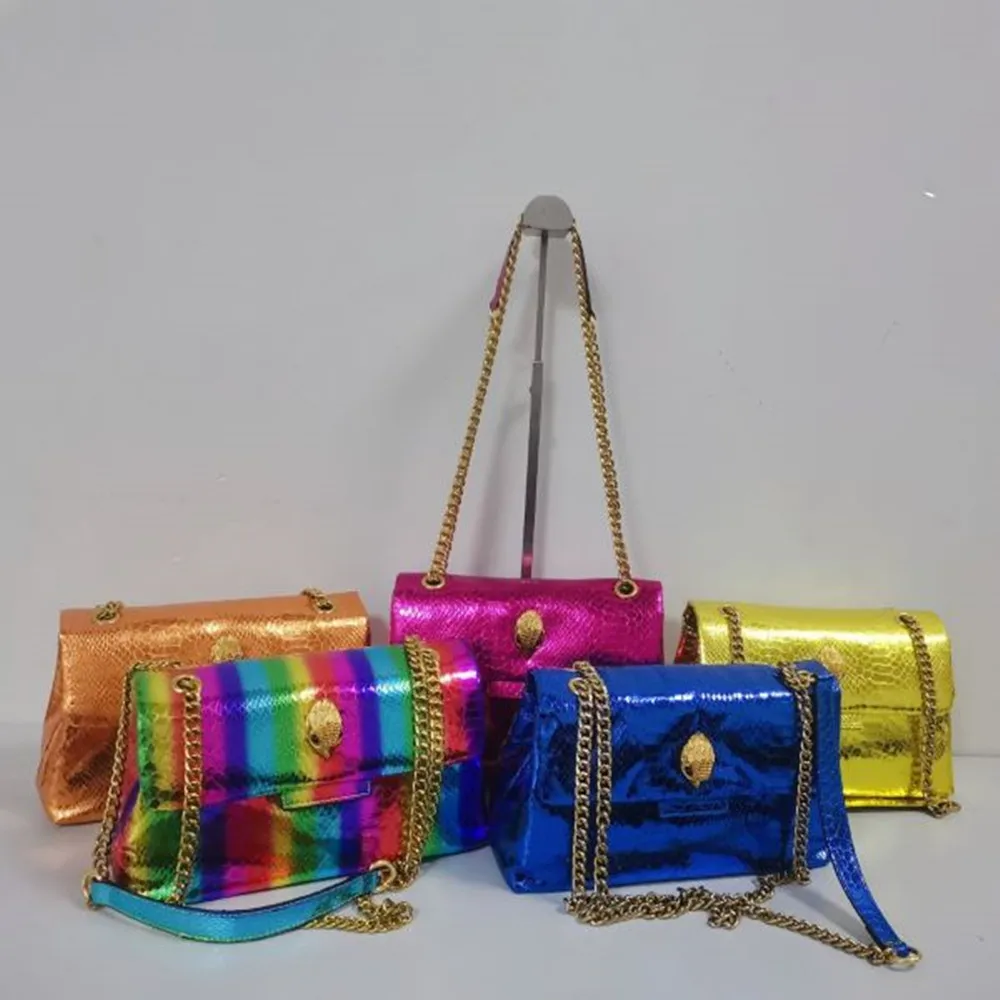 

Women Purse UK Band Colorful Handbag Snakeskin Grain Pattern Eagle Metal Icon on The Front Flap Crossbody Bag Mobile Phone Bags