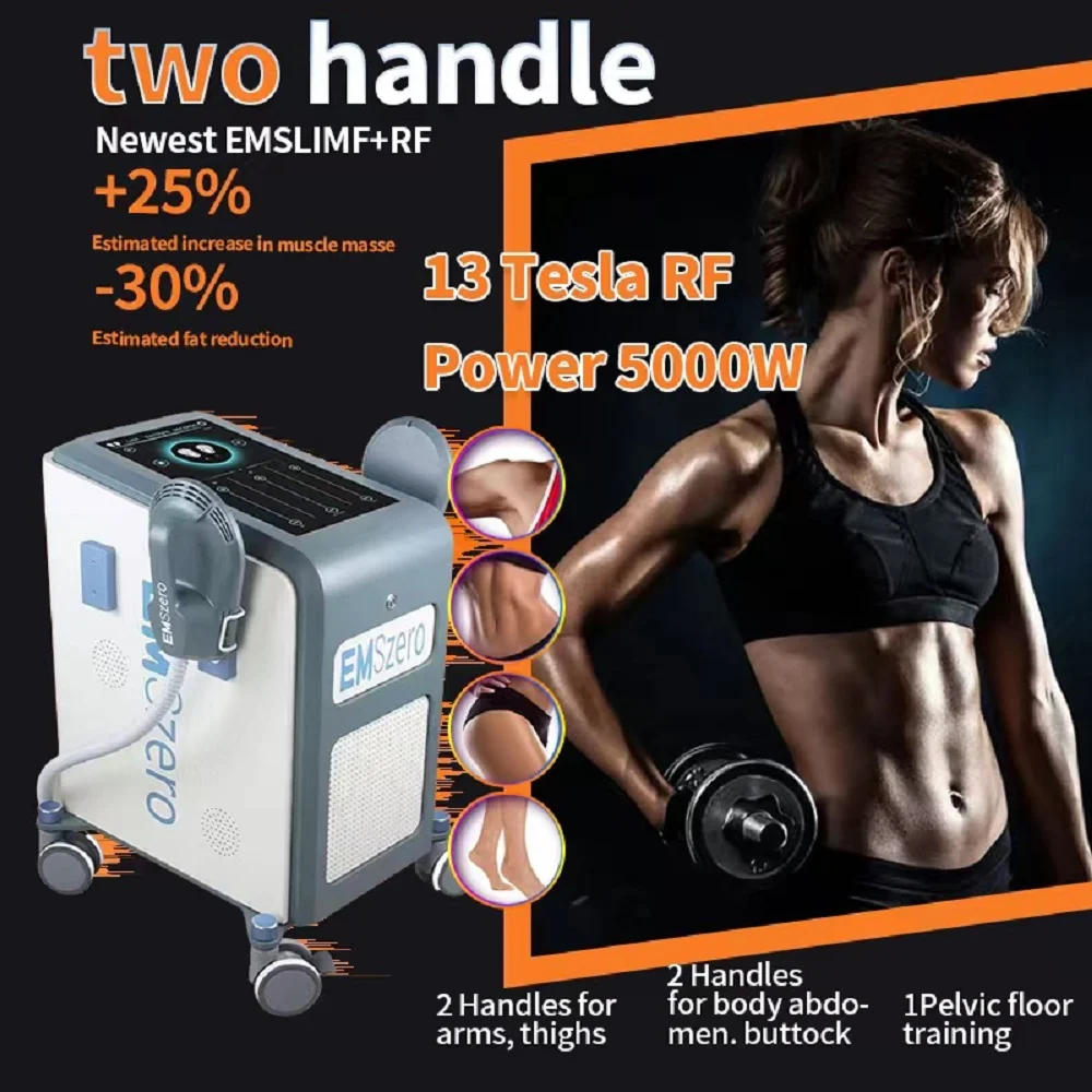 

DLS-emslim Exercise Update neo 13 Tesla Emszero High End Fat Loss Machine with 4 neo Handles and Pelvic Stimulation Pad