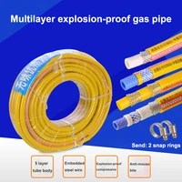 1meter multilayer explosion proof gas pipe liquefied gas pipe built in steelfiber wire mesh water heater stoves rubber pipe